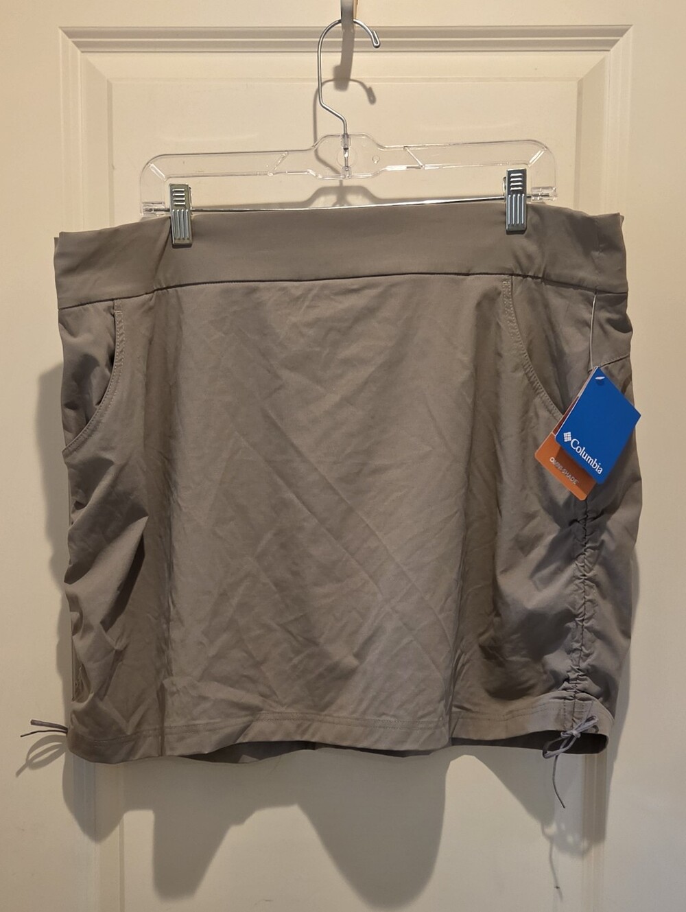Columbia Plus Size Taupe Active Skort with Side Drawcords
